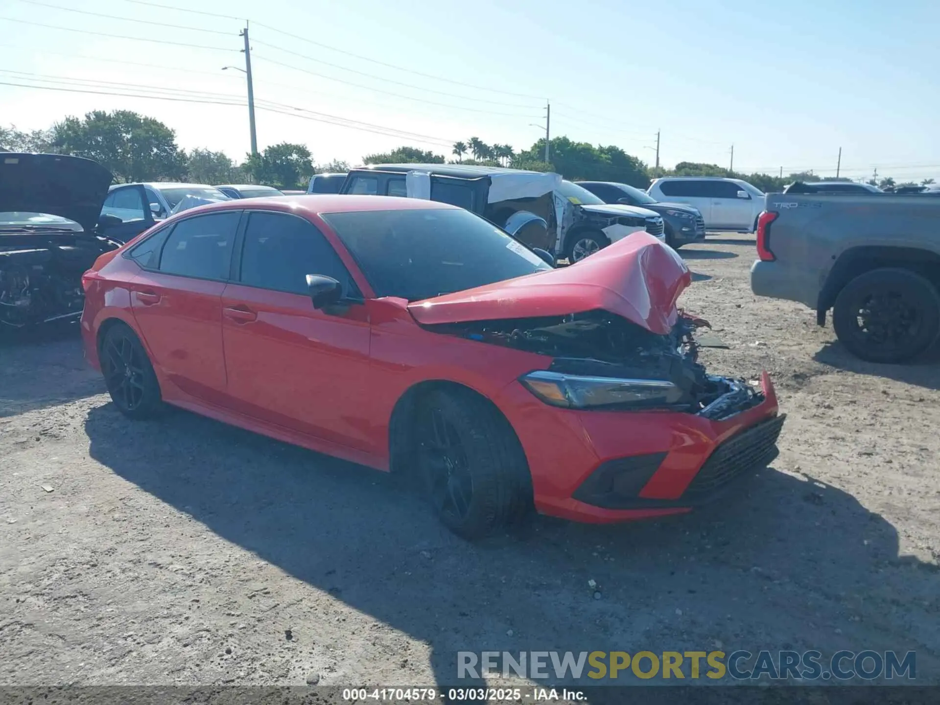 1 Photograph of a damaged car 2HGFE2F54NH580531 HONDA CIVIC 2022