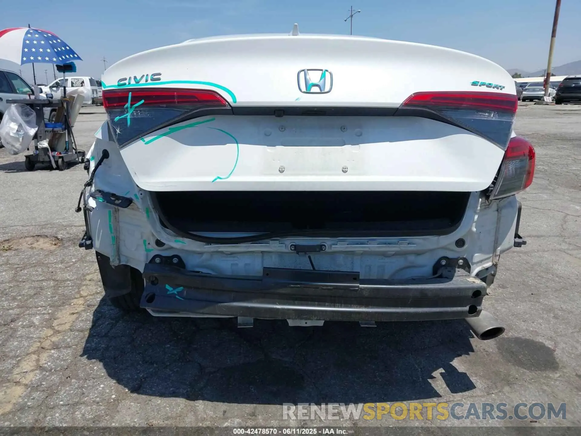 6 Photograph of a damaged car 2HGFE2F54NH596700 HONDA CIVIC 2022