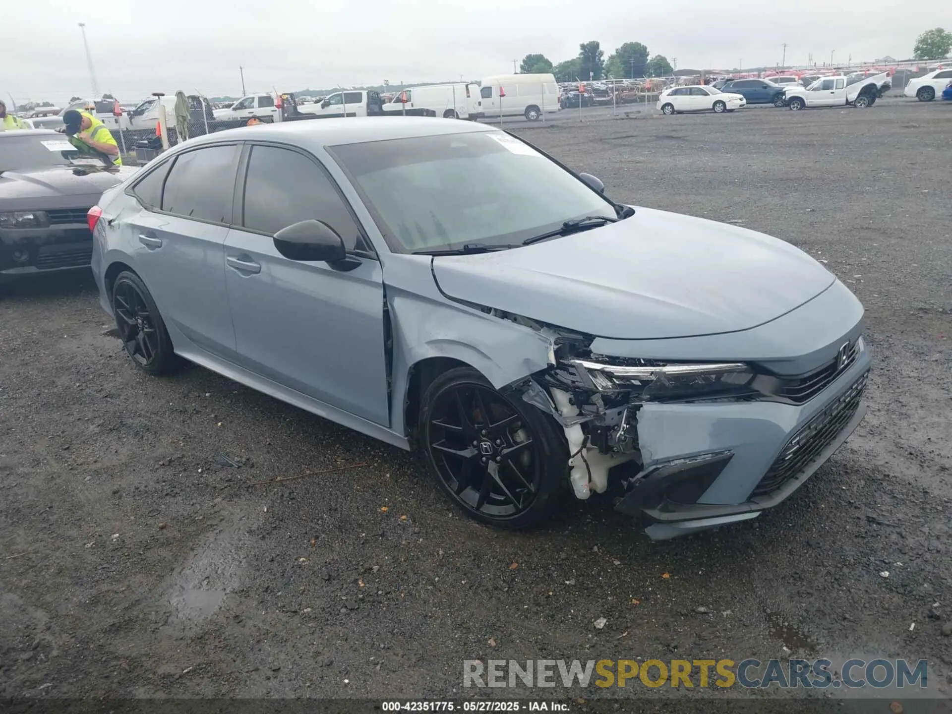 1 Photograph of a damaged car 2HGFE2F55NH592929 HONDA CIVIC 2022