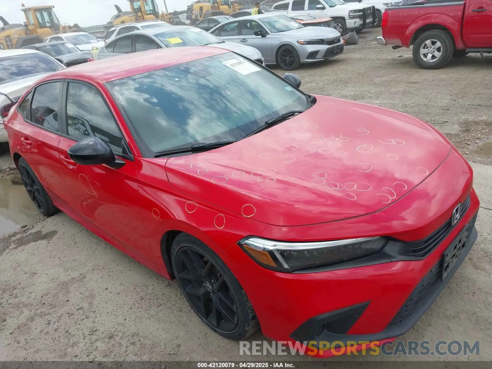 1 Photograph of a damaged car 2HGFE2F55NH604738 HONDA CIVIC 2022