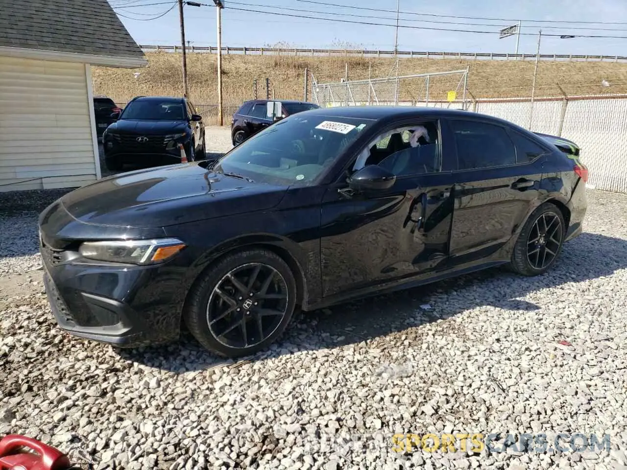 1 Photograph of a damaged car 2HGFE2F56NH573595 HONDA CIVIC 2022