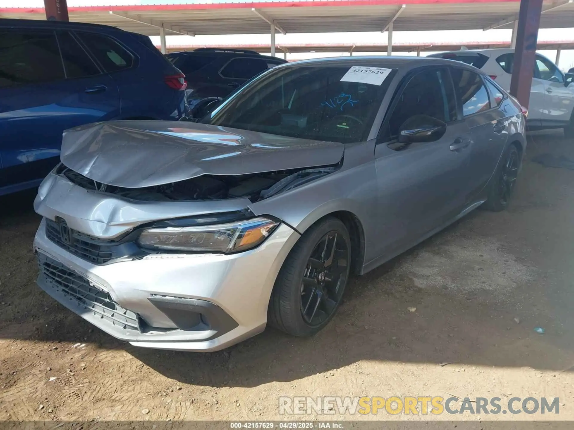 2 Photograph of a damaged car 2HGFE2F56NH585634 HONDA CIVIC 2022