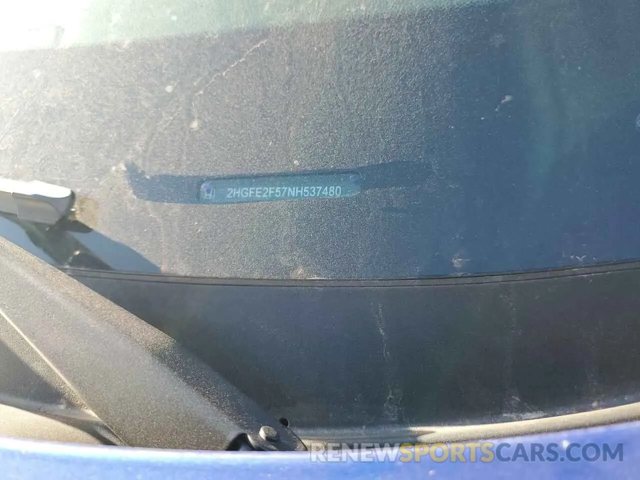 12 Photograph of a damaged car 2HGFE2F57NH537480 HONDA CIVIC 2022