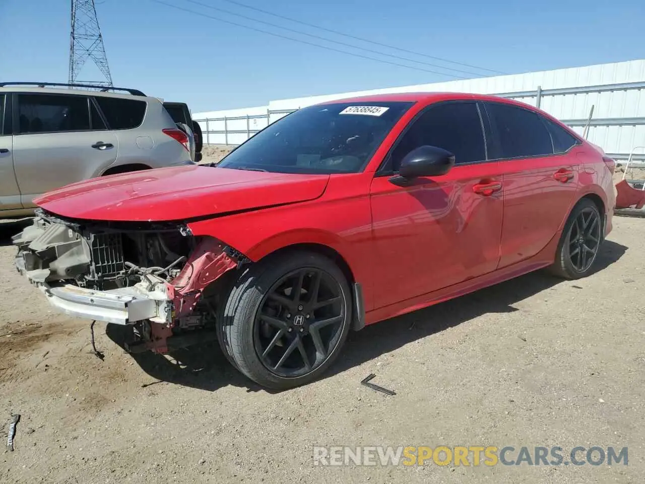 1 Photograph of a damaged car 2HGFE2F57NH545076 HONDA CIVIC 2022