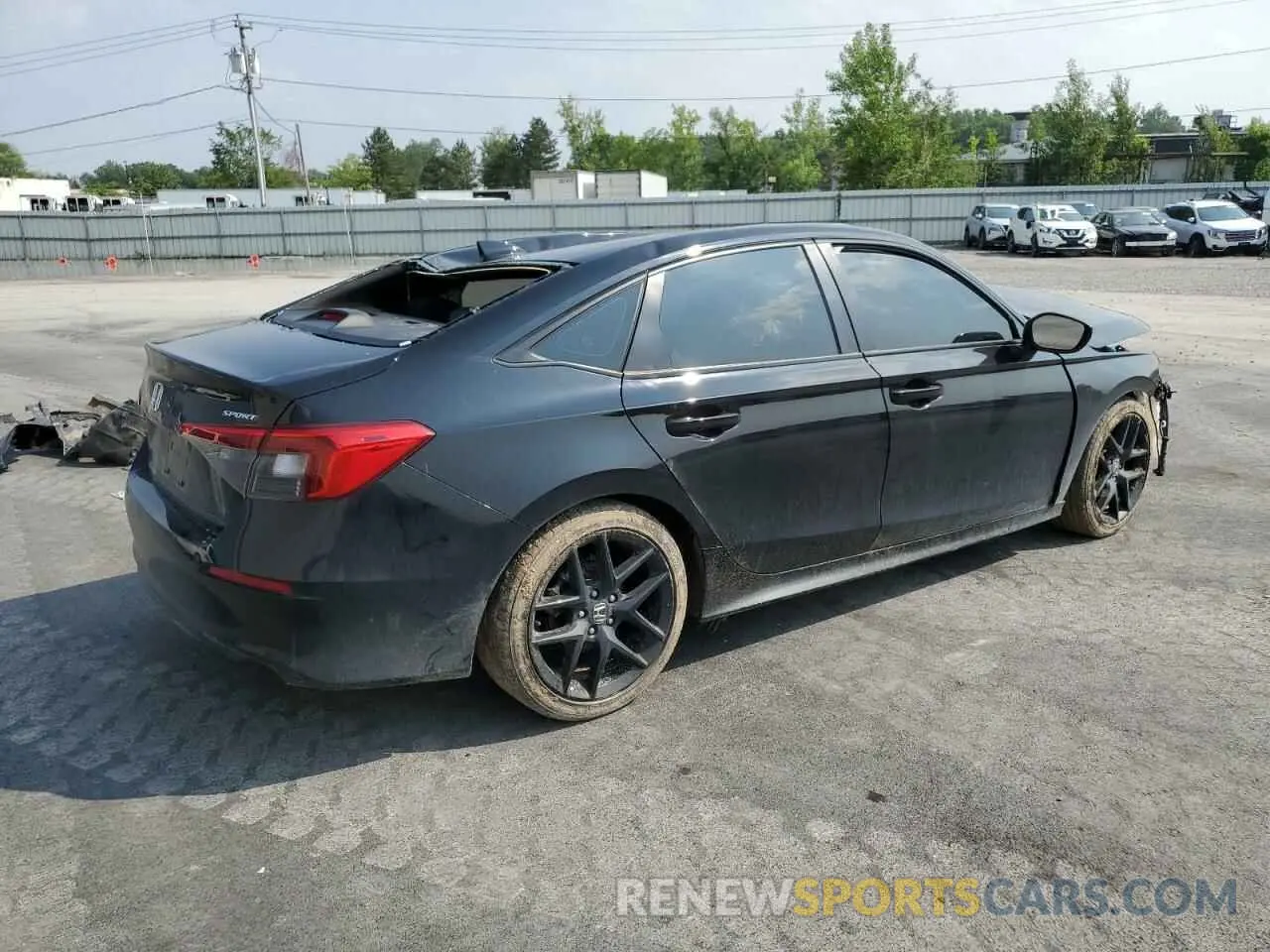 3 Photograph of a damaged car 2HGFE2F57NH570057 HONDA CIVIC 2022