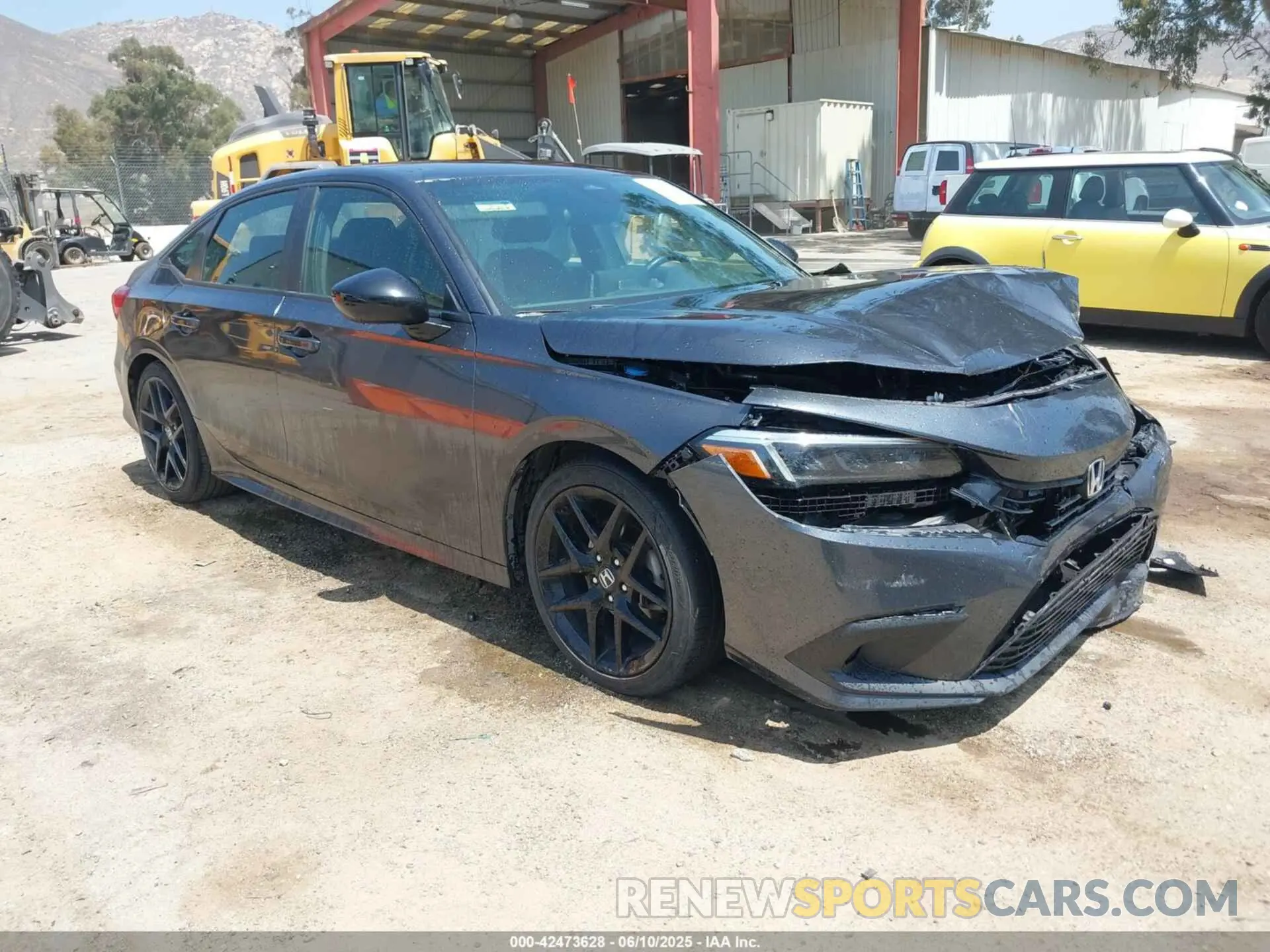 1 Photograph of a damaged car 2HGFE2F57NH586629 HONDA CIVIC 2022