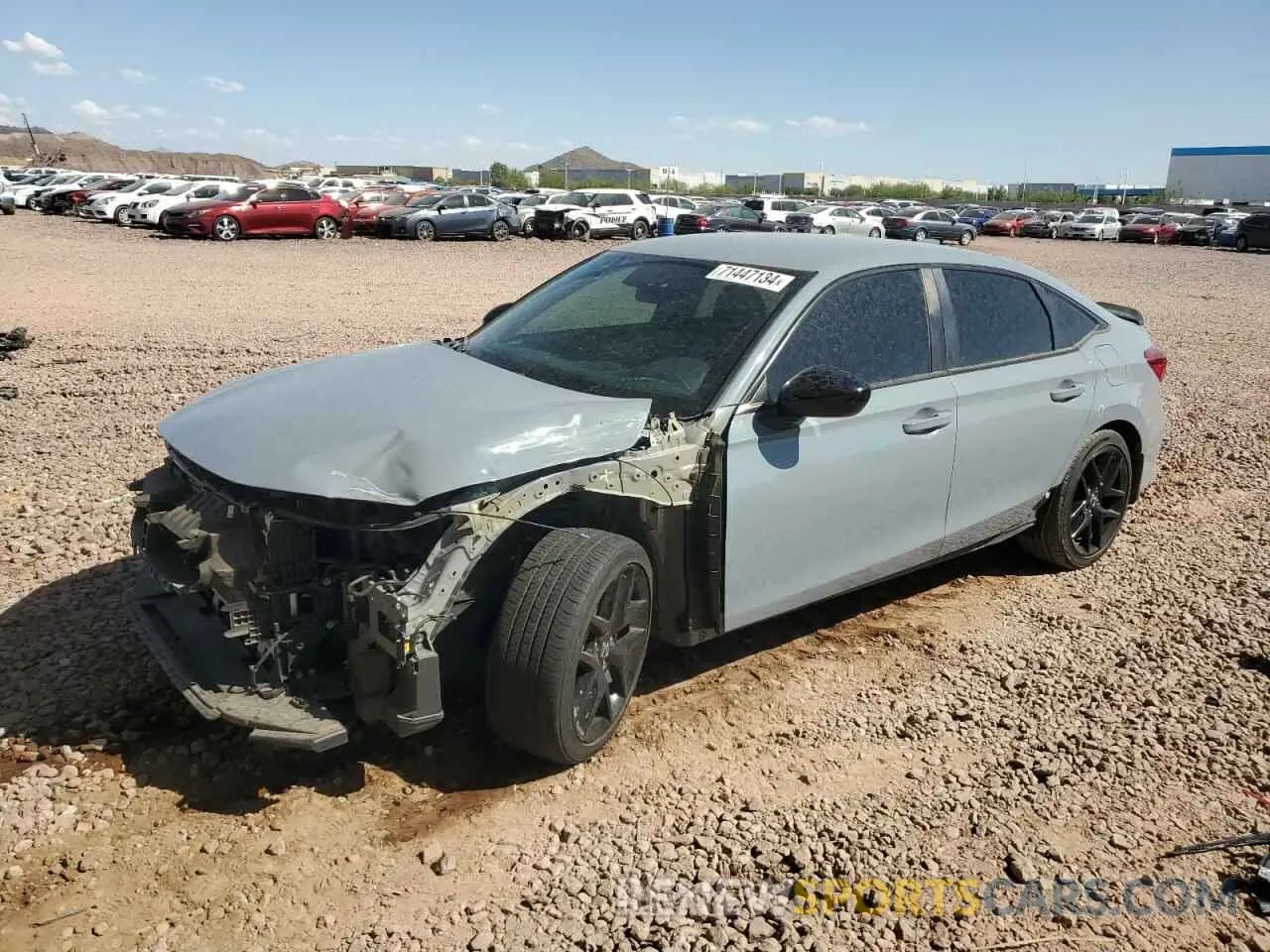 1 Photograph of a damaged car 2HGFE2F57NH592950 HONDA CIVIC 2022