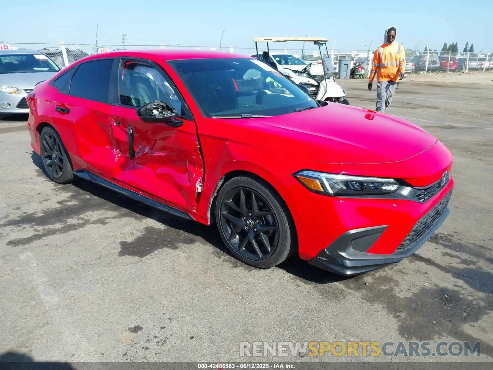 1 Photograph of a damaged car 2HGFE2F58NH521949 HONDA CIVIC 2022