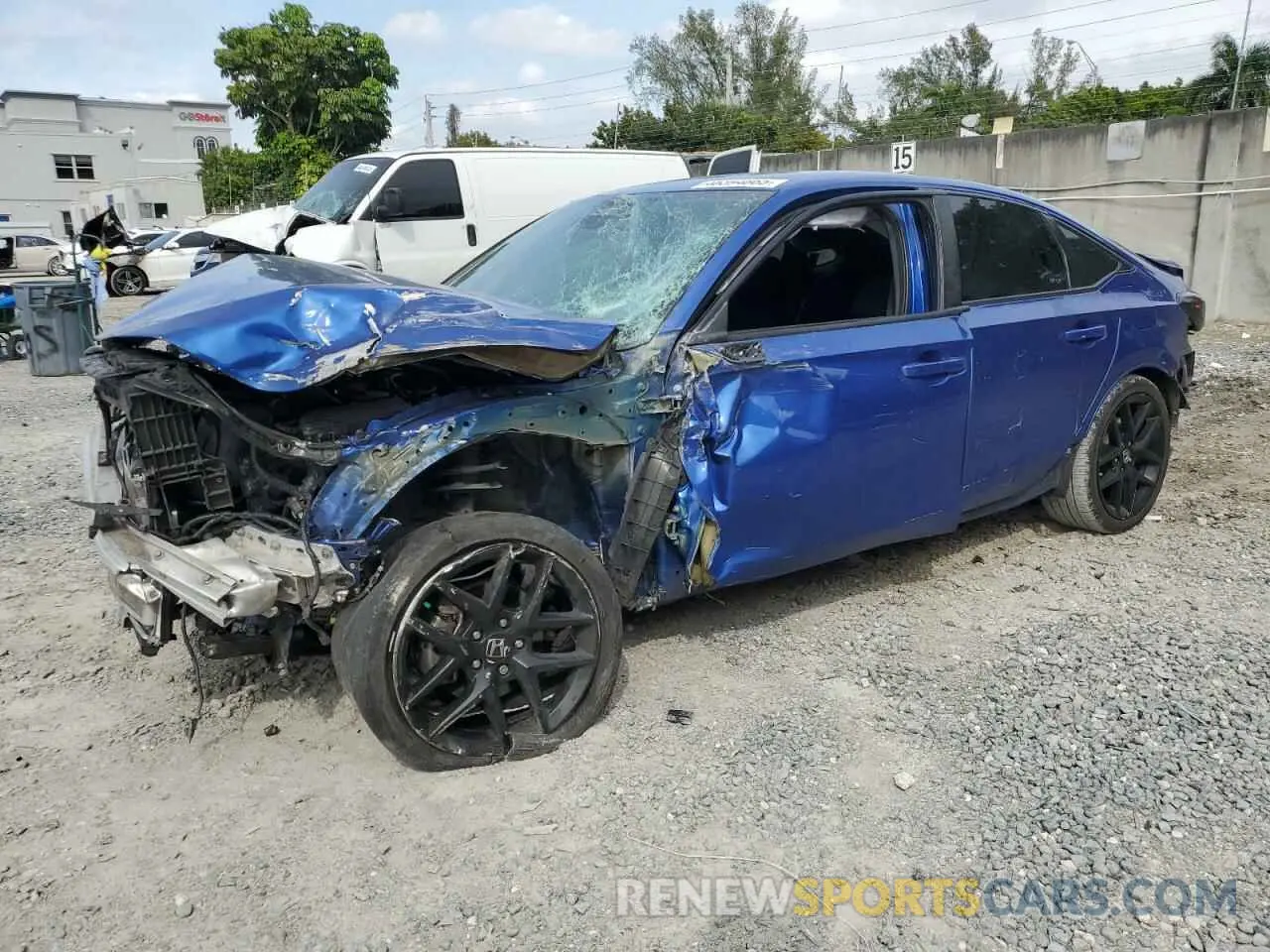 1 Photograph of a damaged car 2HGFE2F58NH556510 HONDA CIVIC 2022