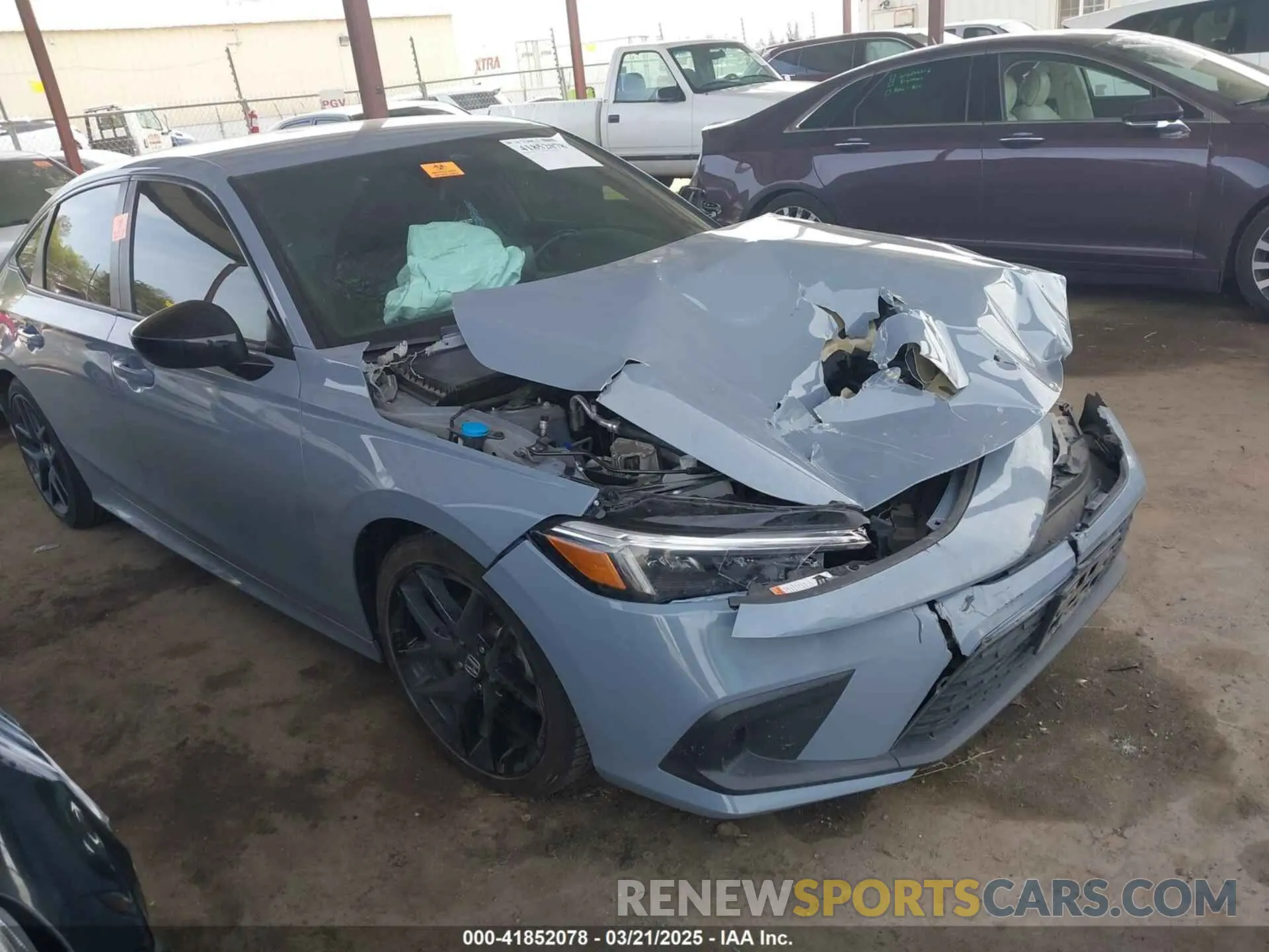 1 Photograph of a damaged car 2HGFE2F58NH575607 HONDA CIVIC 2022