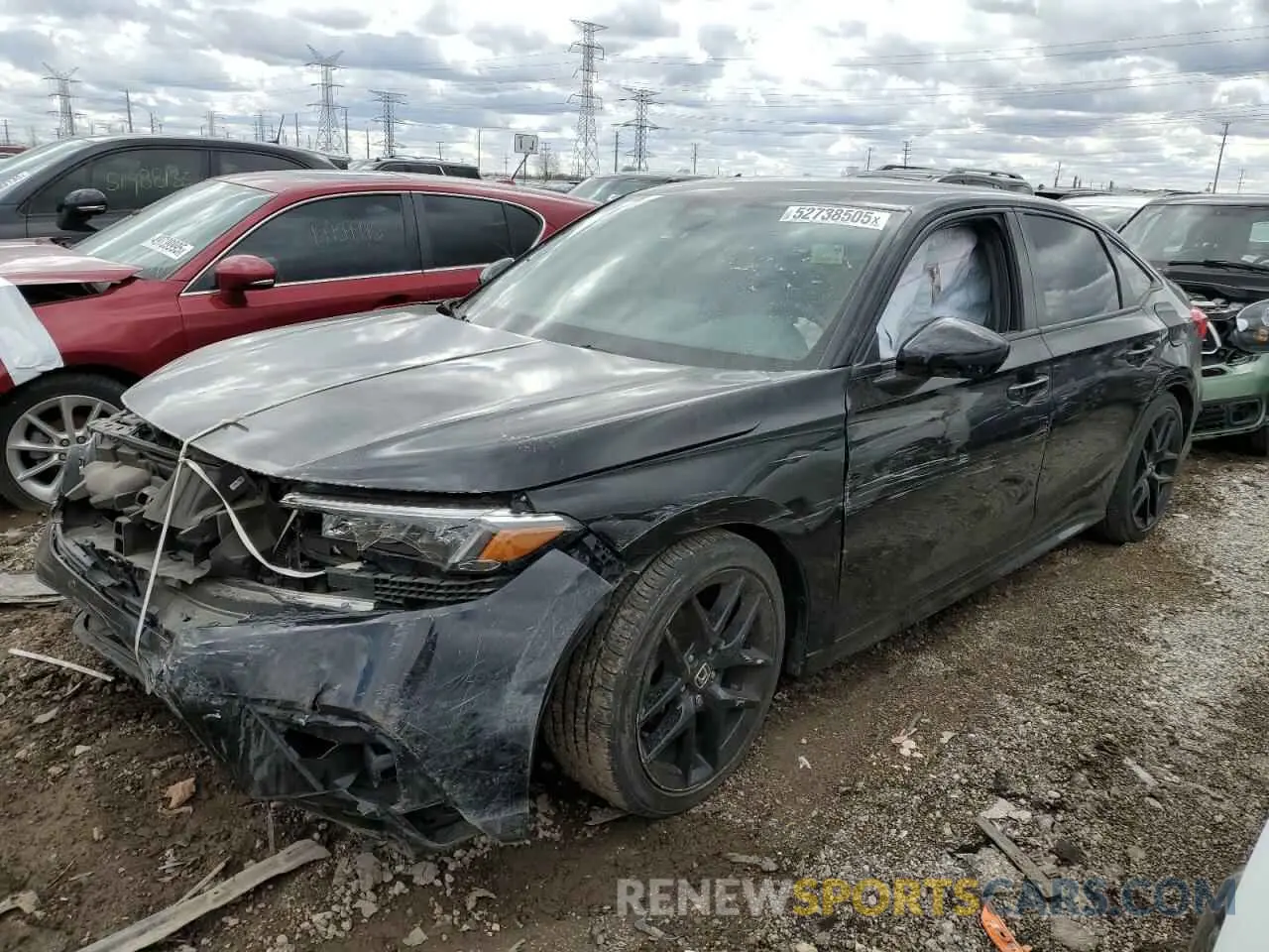 1 Photograph of a damaged car 2HGFE2F58NH600358 HONDA CIVIC 2022