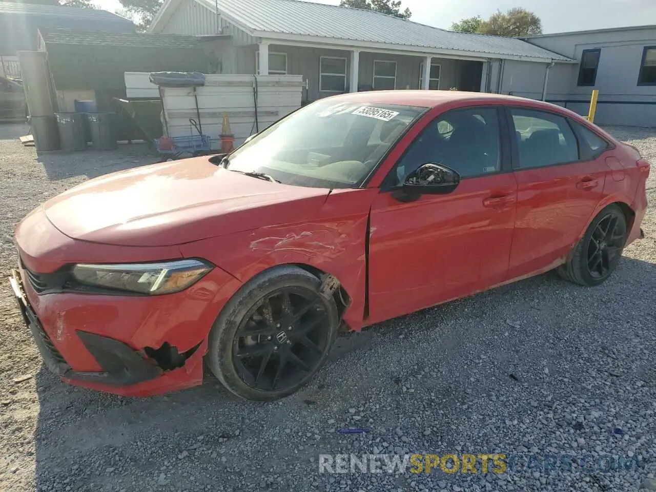 1 Photograph of a damaged car 2HGFE2F58NH605317 HONDA CIVIC 2022