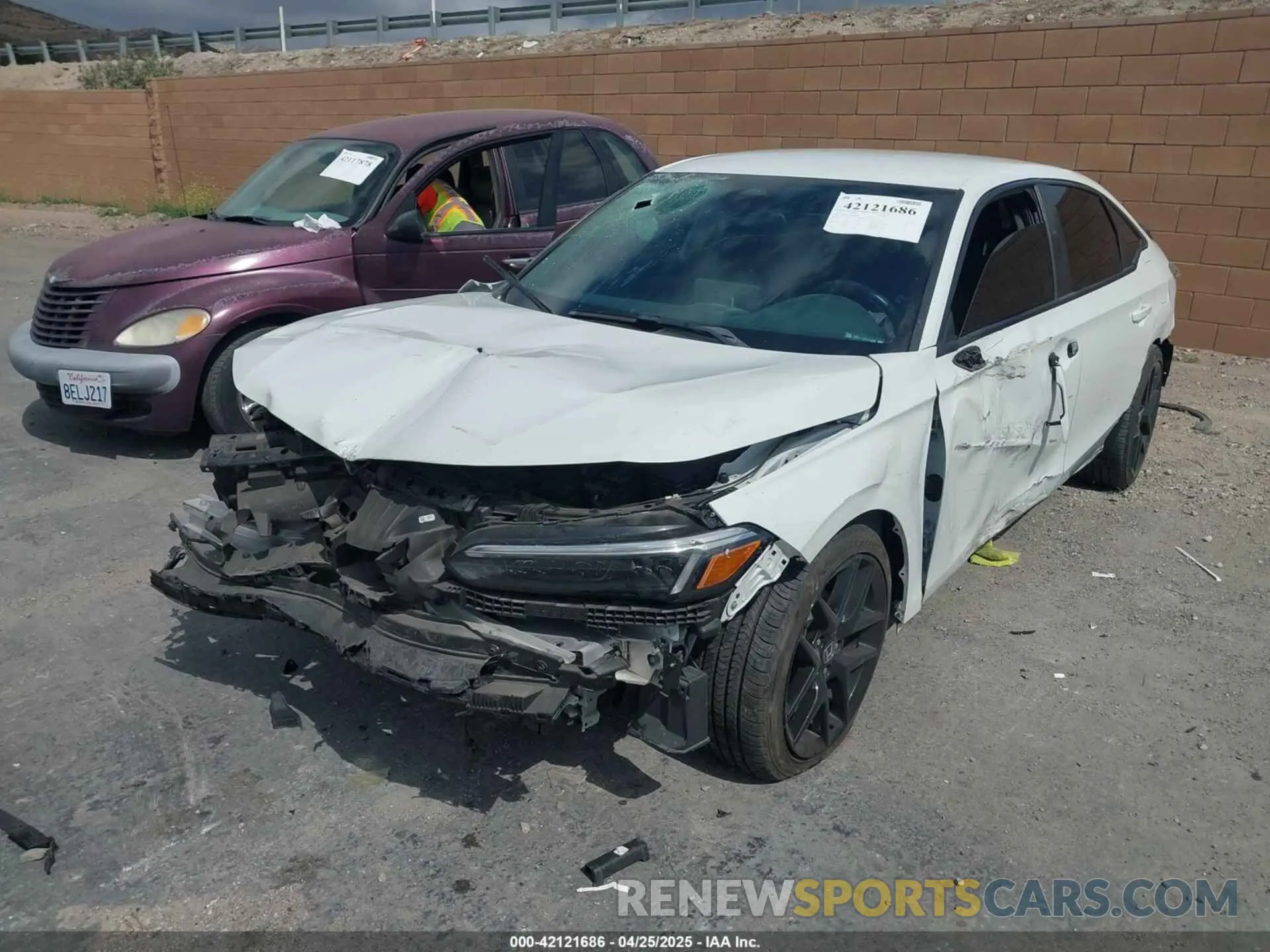 2 Photograph of a damaged car 2HGFE2F5XNH590187 HONDA CIVIC 2022