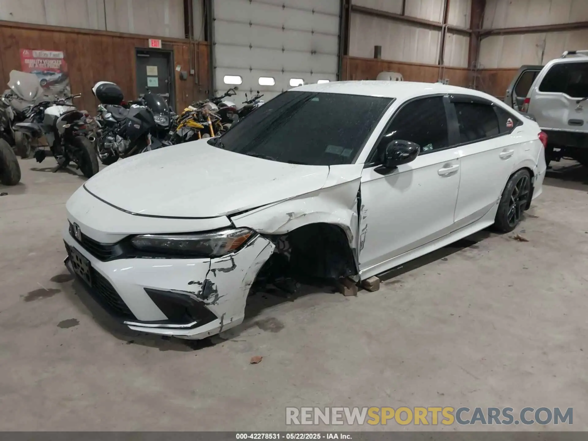 2 Photograph of a damaged car 2HGFE2F5XNH593705 HONDA CIVIC 2022