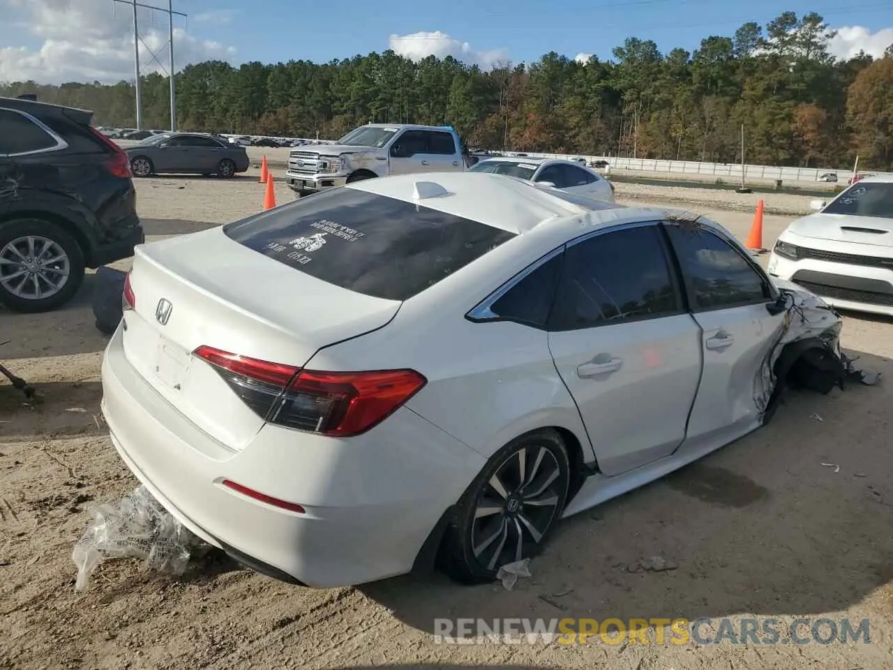 3 Photograph of a damaged car JHMFE1F71NX001323 HONDA CIVIC 2022