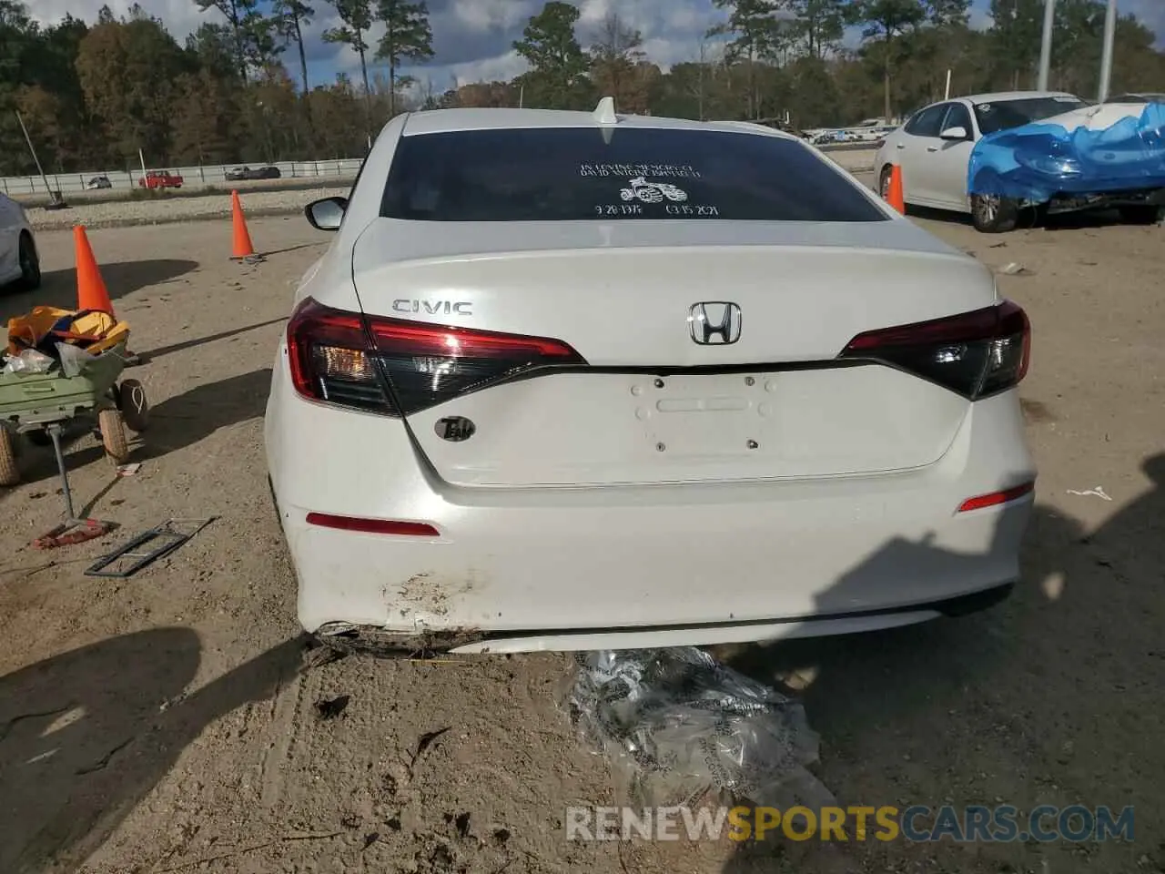 6 Photograph of a damaged car JHMFE1F71NX001323 HONDA CIVIC 2022