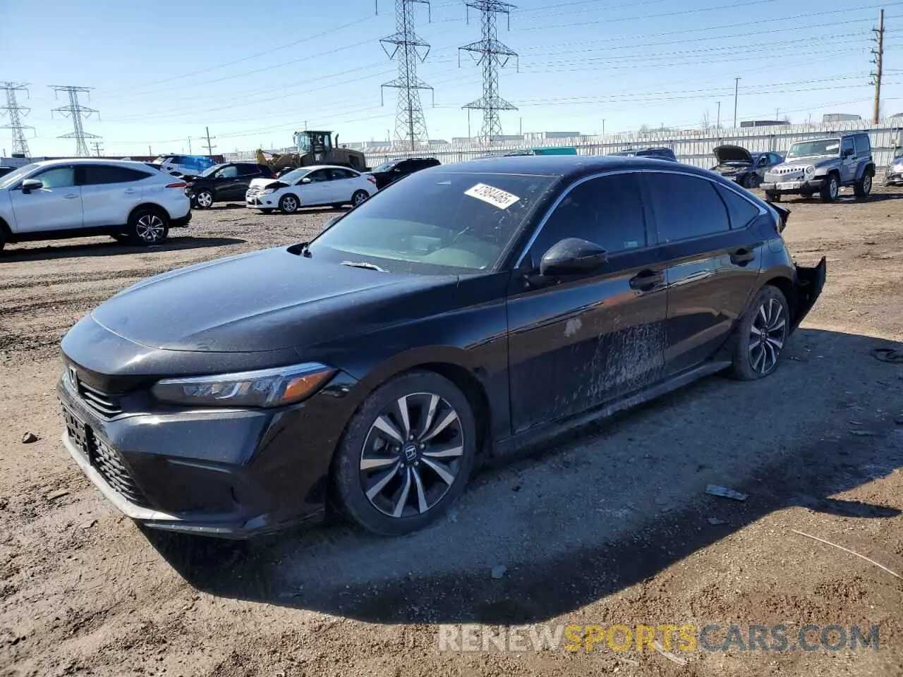 1 Photograph of a damaged car JHMFE1F79NX005717 HONDA CIVIC 2022