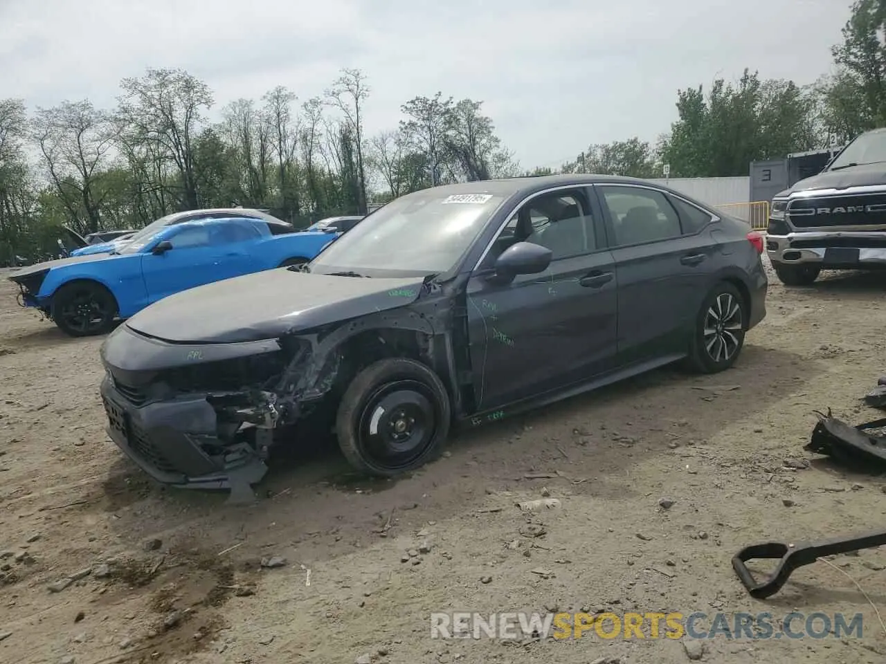 1 Photograph of a damaged car JHMFE1F79NX006981 HONDA CIVIC 2022
