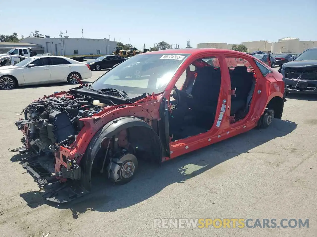 1 Photograph of a damaged car 2HGFE1F75PH300579 HONDA CIVIC 2023
