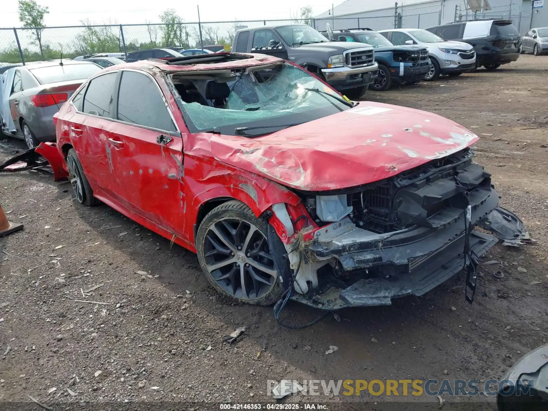 1 Photograph of a damaged car 2HGFE1F90PH309059 HONDA CIVIC 2023
