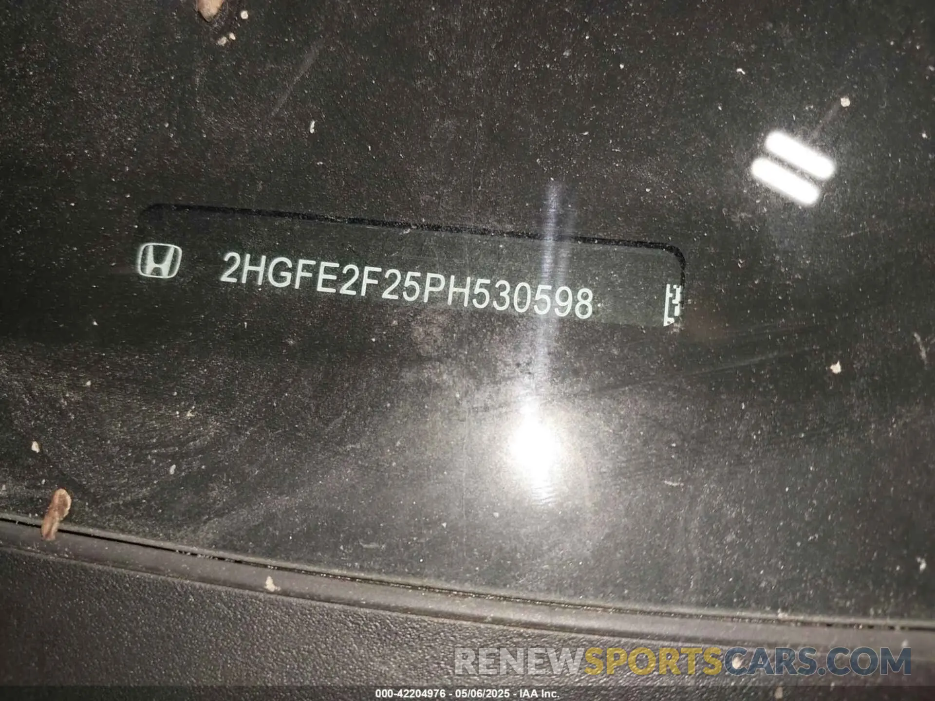 9 Photograph of a damaged car 2HGFE2F25PH530598 HONDA CIVIC 2023