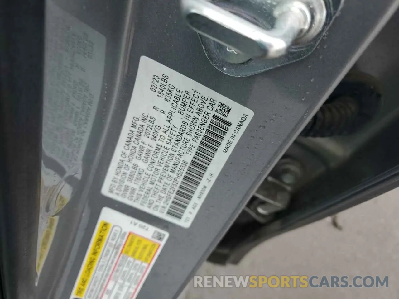 12 Photograph of a damaged car 2HGFE2F52PH525336 HONDA CIVIC 2023