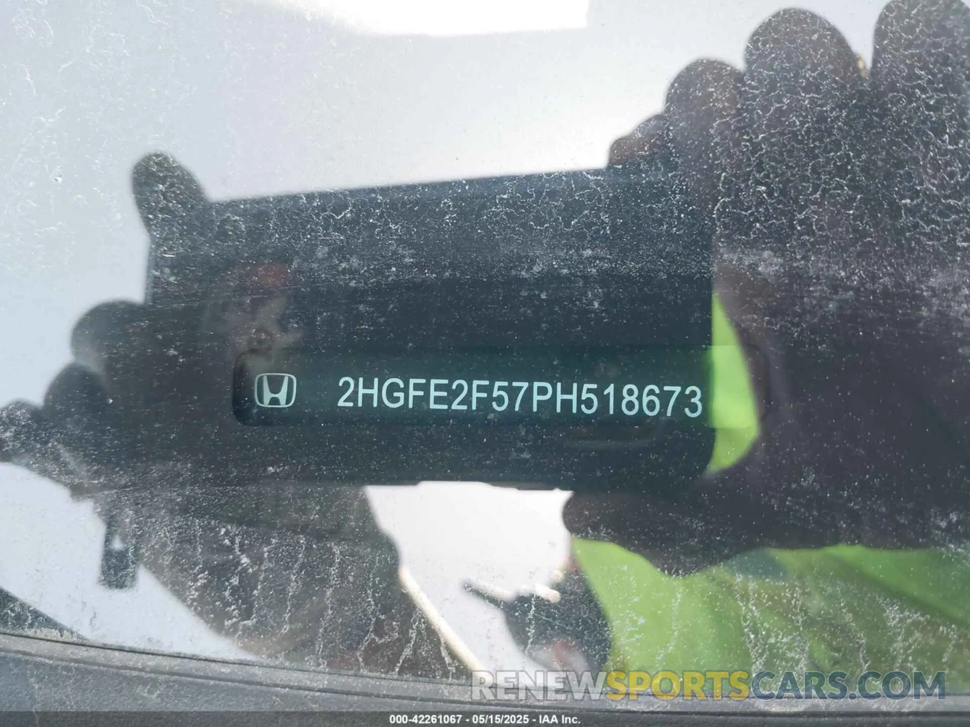 9 Photograph of a damaged car 2HGFE2F57PH518673 HONDA CIVIC 2023