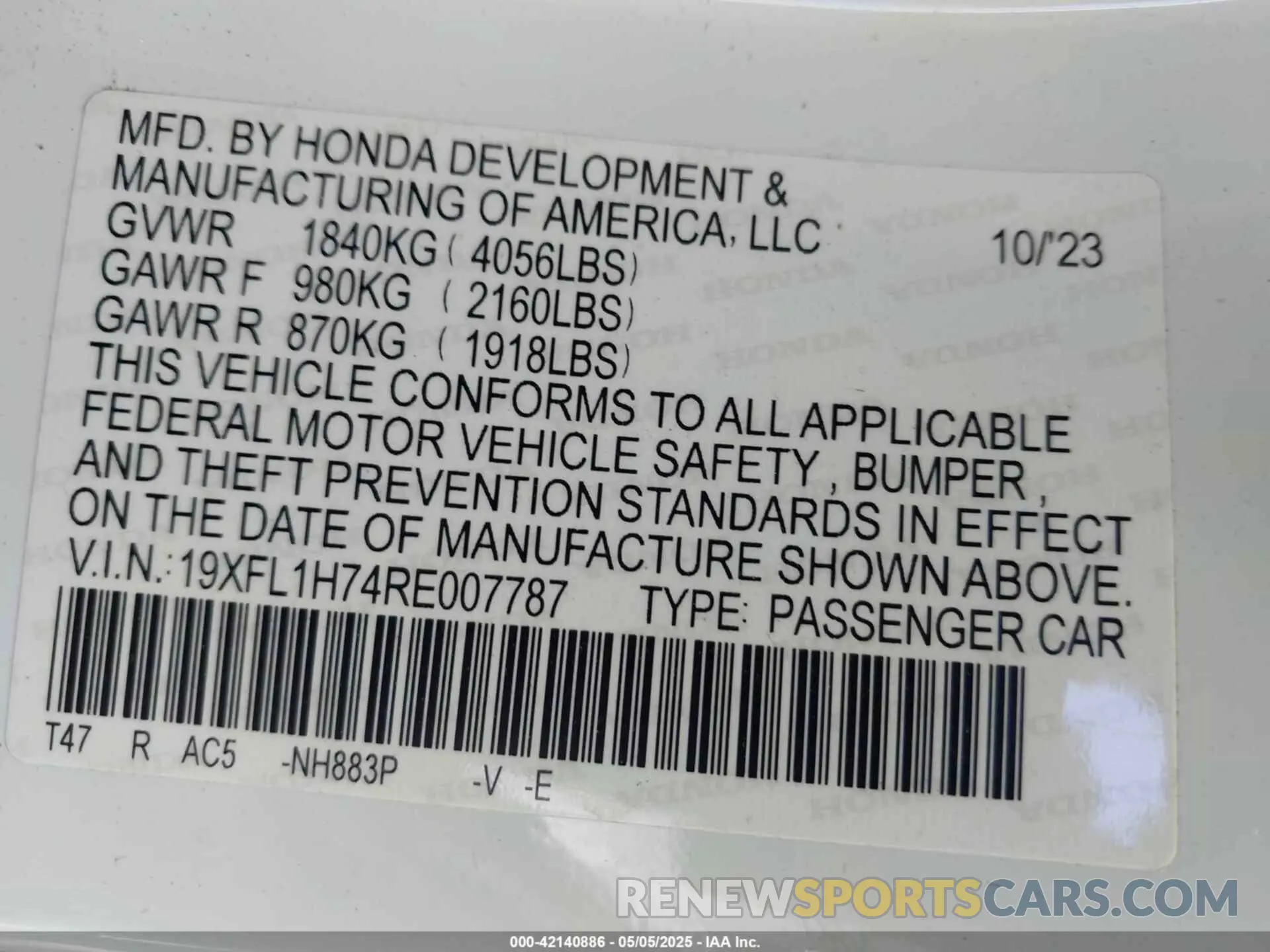 9 Photograph of a damaged car 19XFL1H74RE007787 HONDA CIVIC 2024