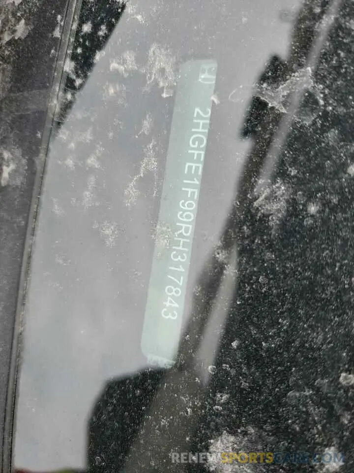 14 Photograph of a damaged car 2HGFE1F99RH317843 HONDA CIVIC 2024