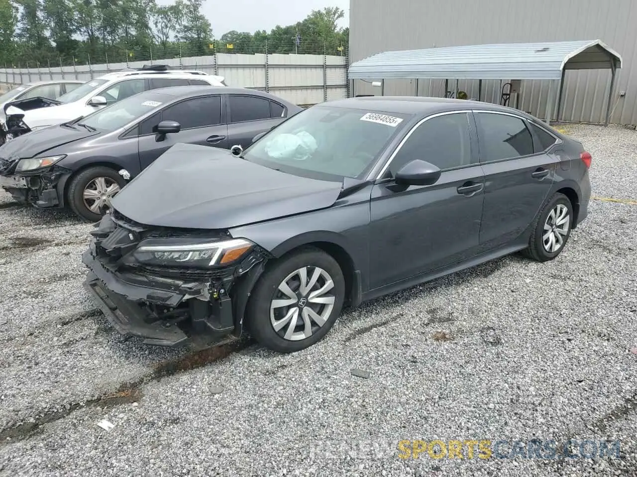 1 Photograph of a damaged car 2HGFE2F20RH519043 HONDA CIVIC 2024