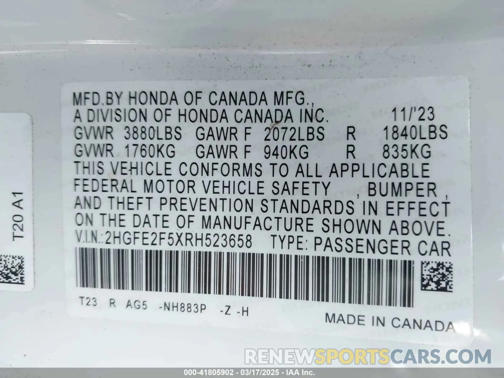 9 Photograph of a damaged car 2HGFE2F5XRH523658 HONDA CIVIC 2024