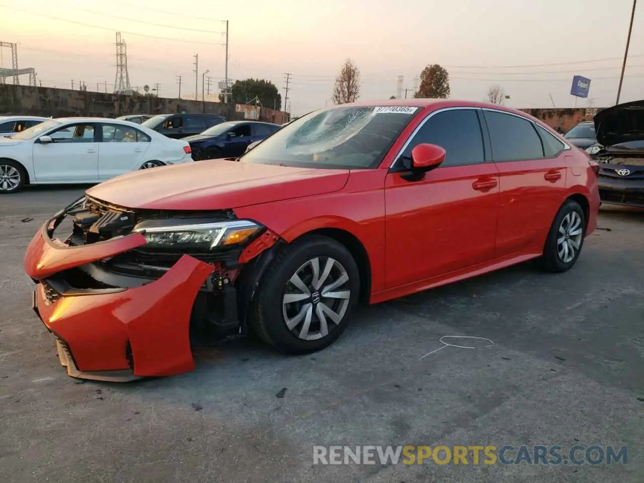 1 Photograph of a damaged car 2HGFE2F24SH537339 HONDA CIVIC 2025