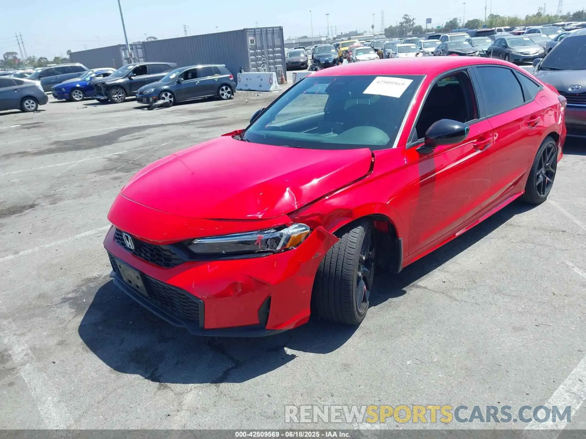 2 Photograph of a damaged car 2HGFE2F53SH563070 HONDA CIVIC 2025