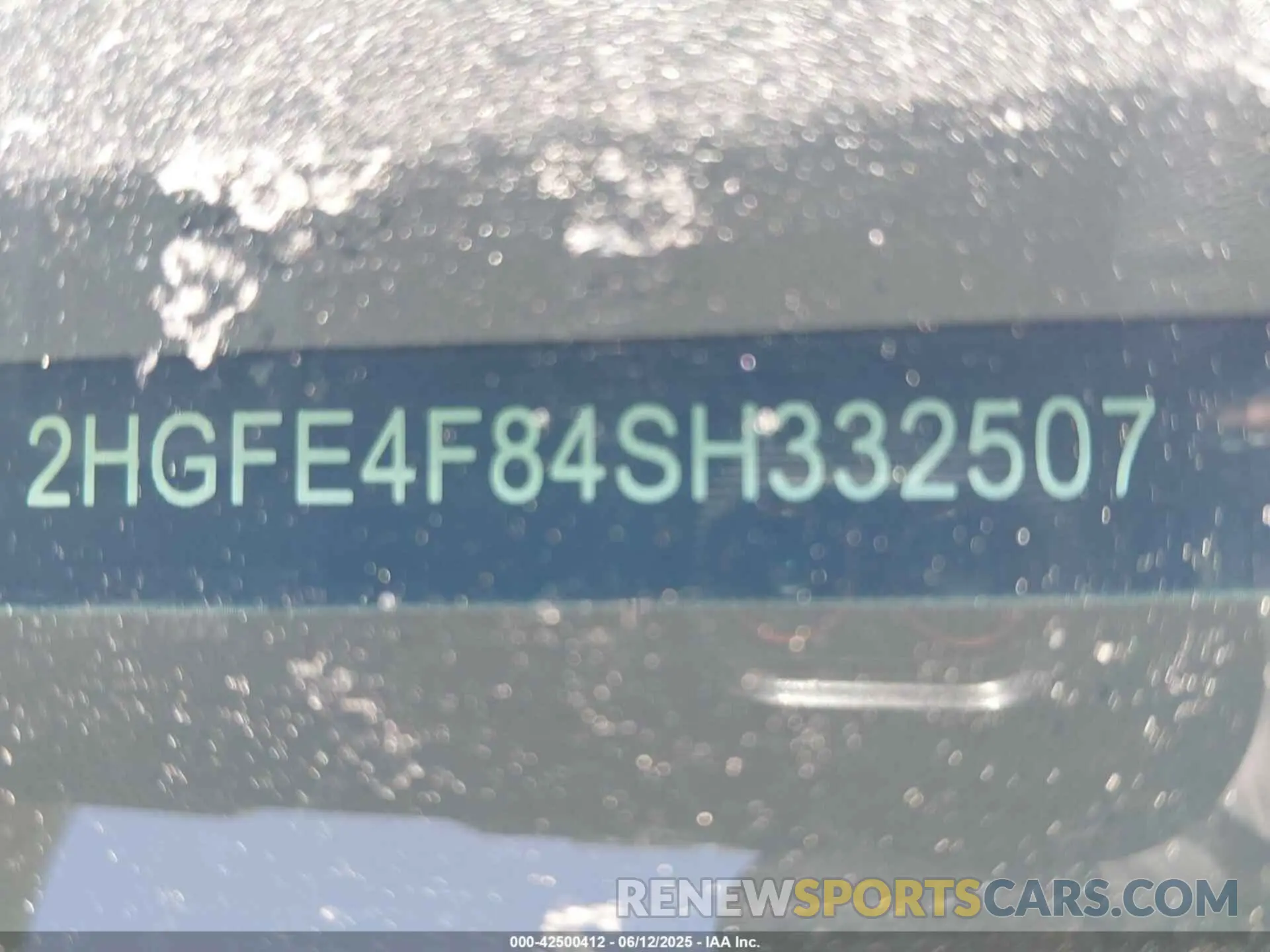 20 Photograph of a damaged car 2HGFE4F84SH332507 HONDA CIVIC HYBRID 2025