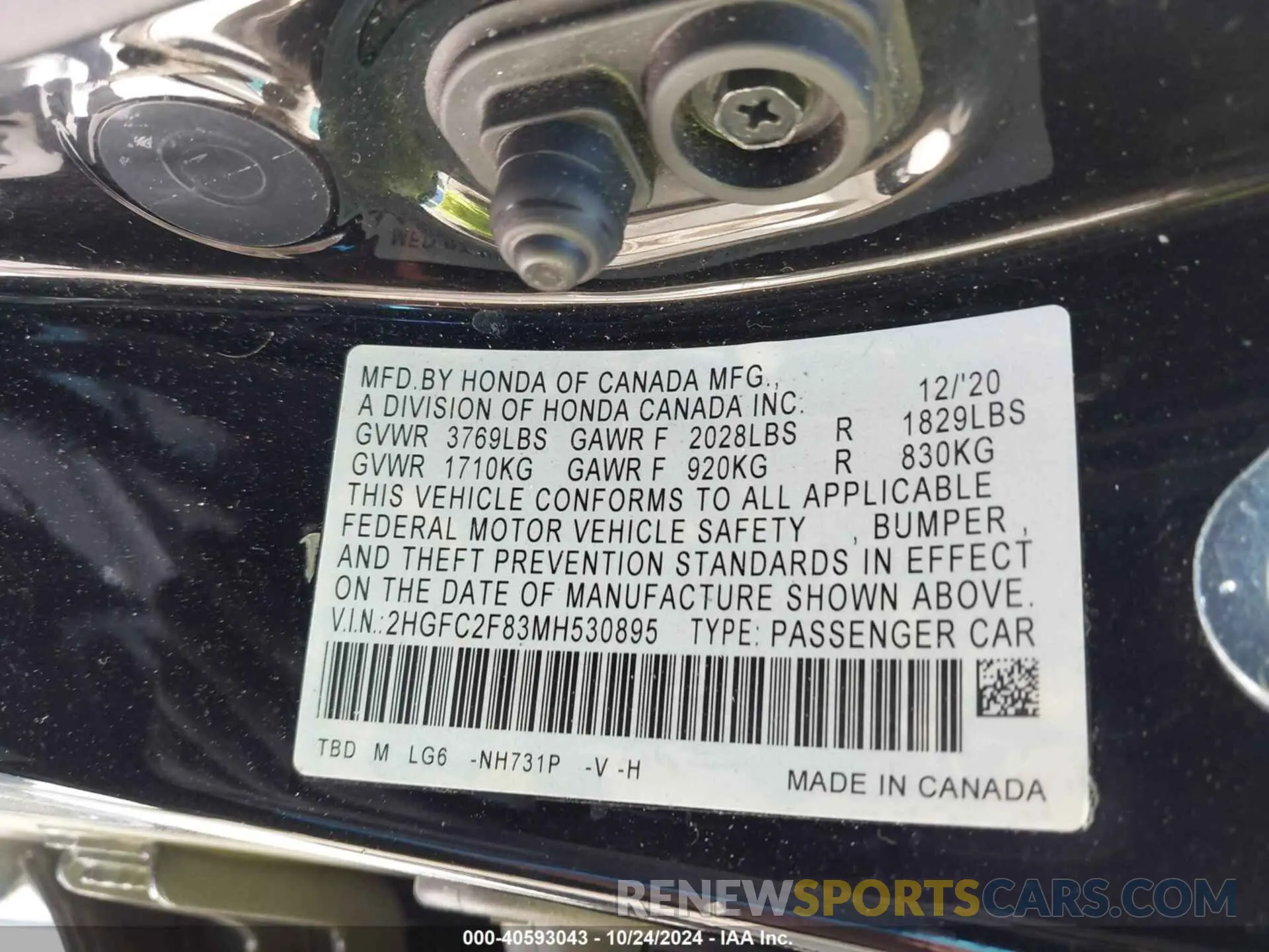 9 Photograph of a damaged car 2HGFC2F84MH527942 HONDA CIVIC SEDAN 2021