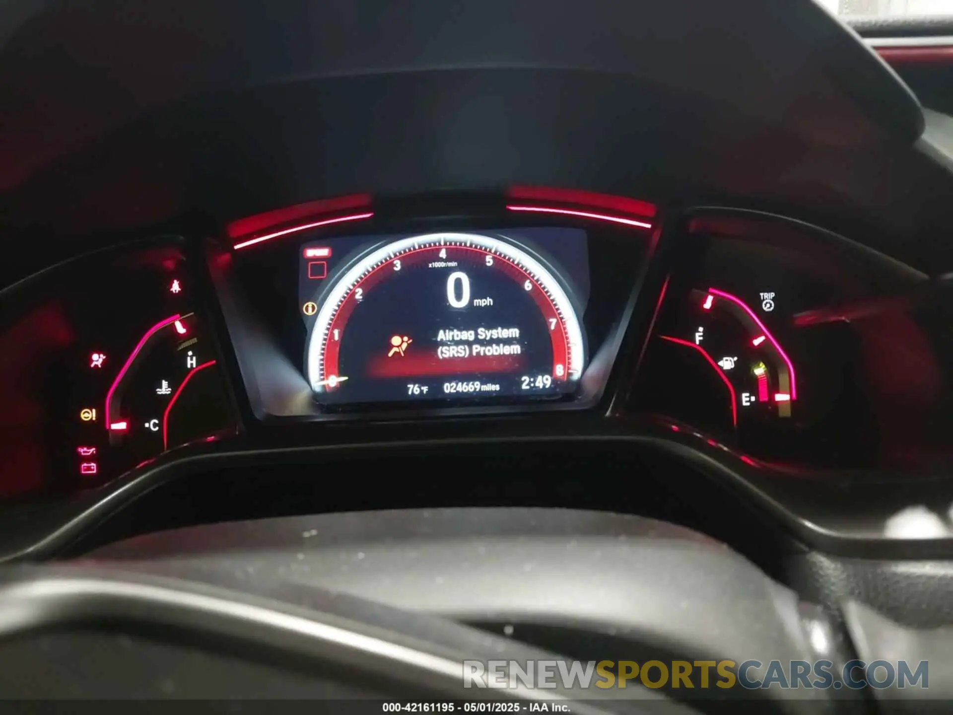 7 Photograph of a damaged car SHHFK8G79KU200674 HONDA CIVIC TYPE R 2019