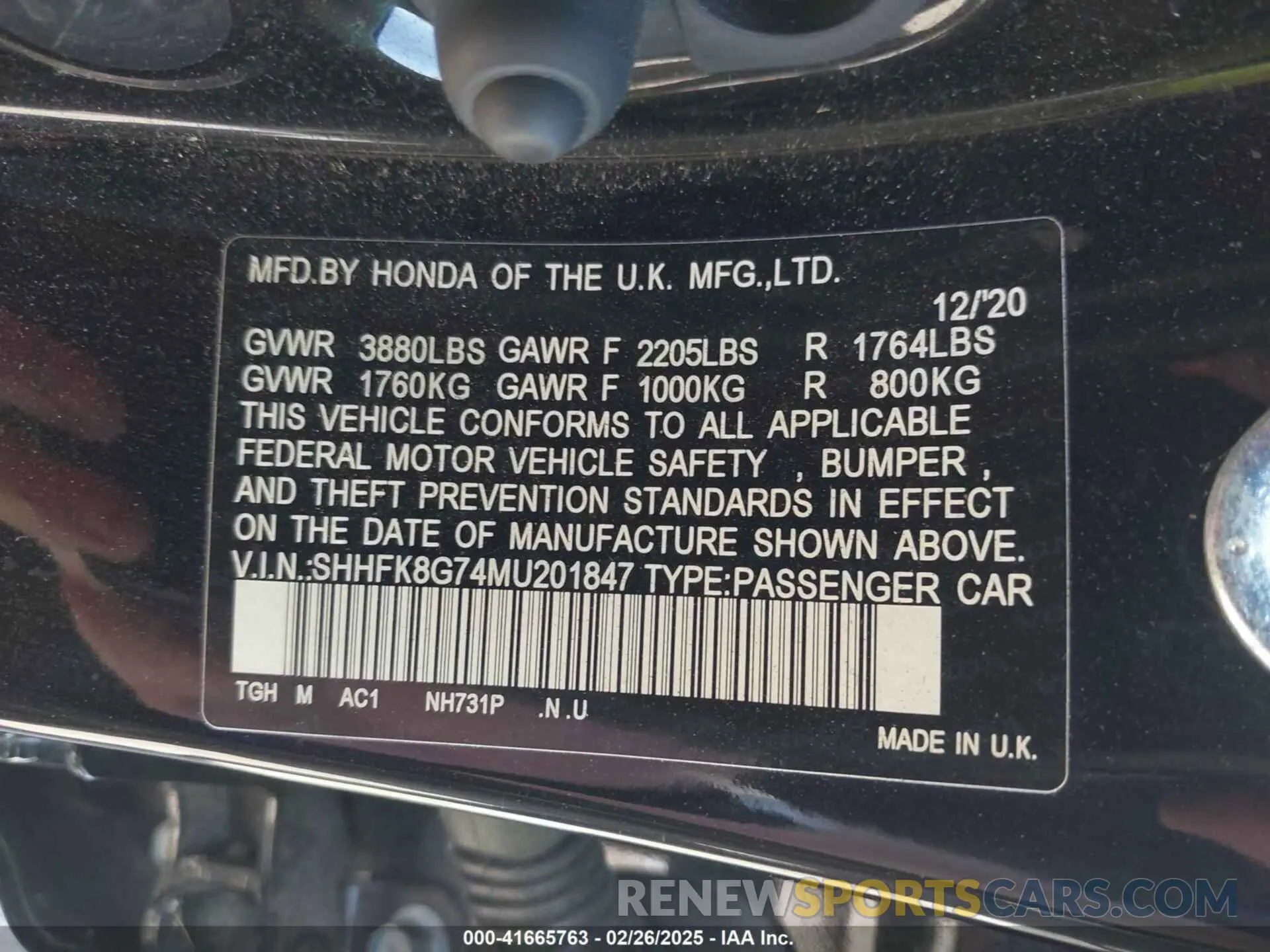 9 Photograph of a damaged car SHHFK8G74MU201847 HONDA CIVIC TYPE R 2021