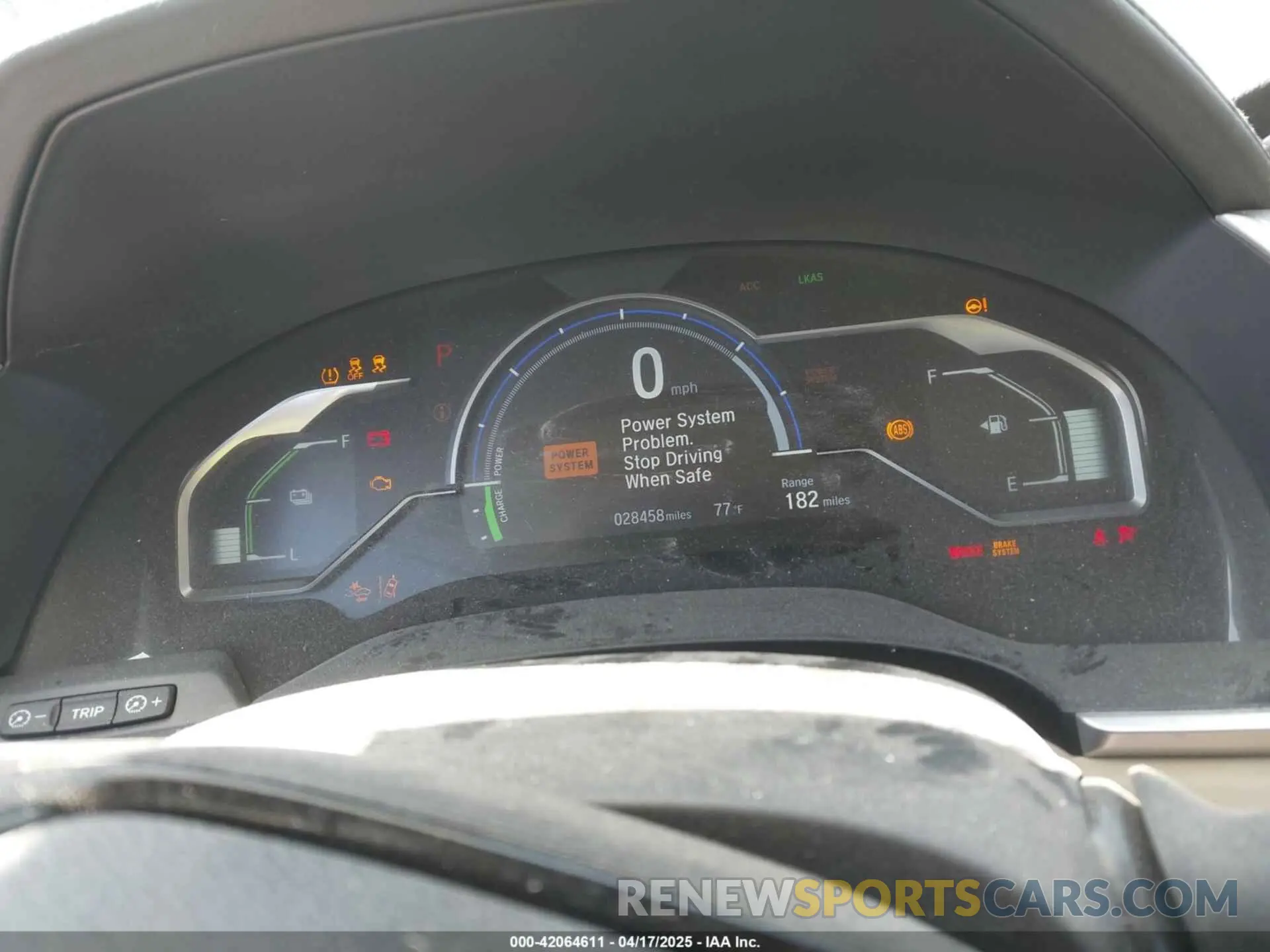7 Photograph of a damaged car JHMZC5F1XKC007033 HONDA CLARITY PLUG-IN HYBRID 2019