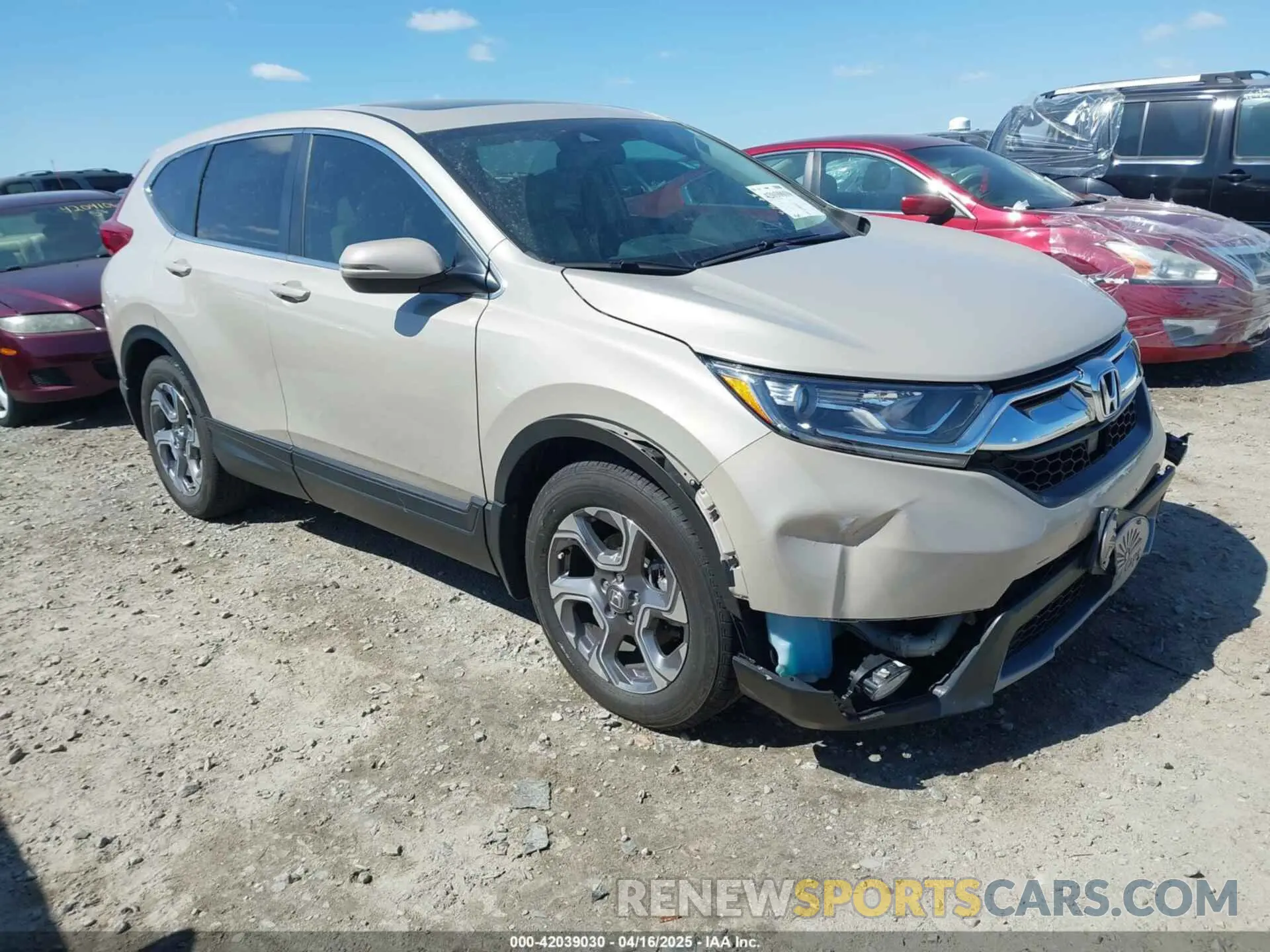 1 Photograph of a damaged car 2HKRW1H88KH506560 HONDA CR-V 2019