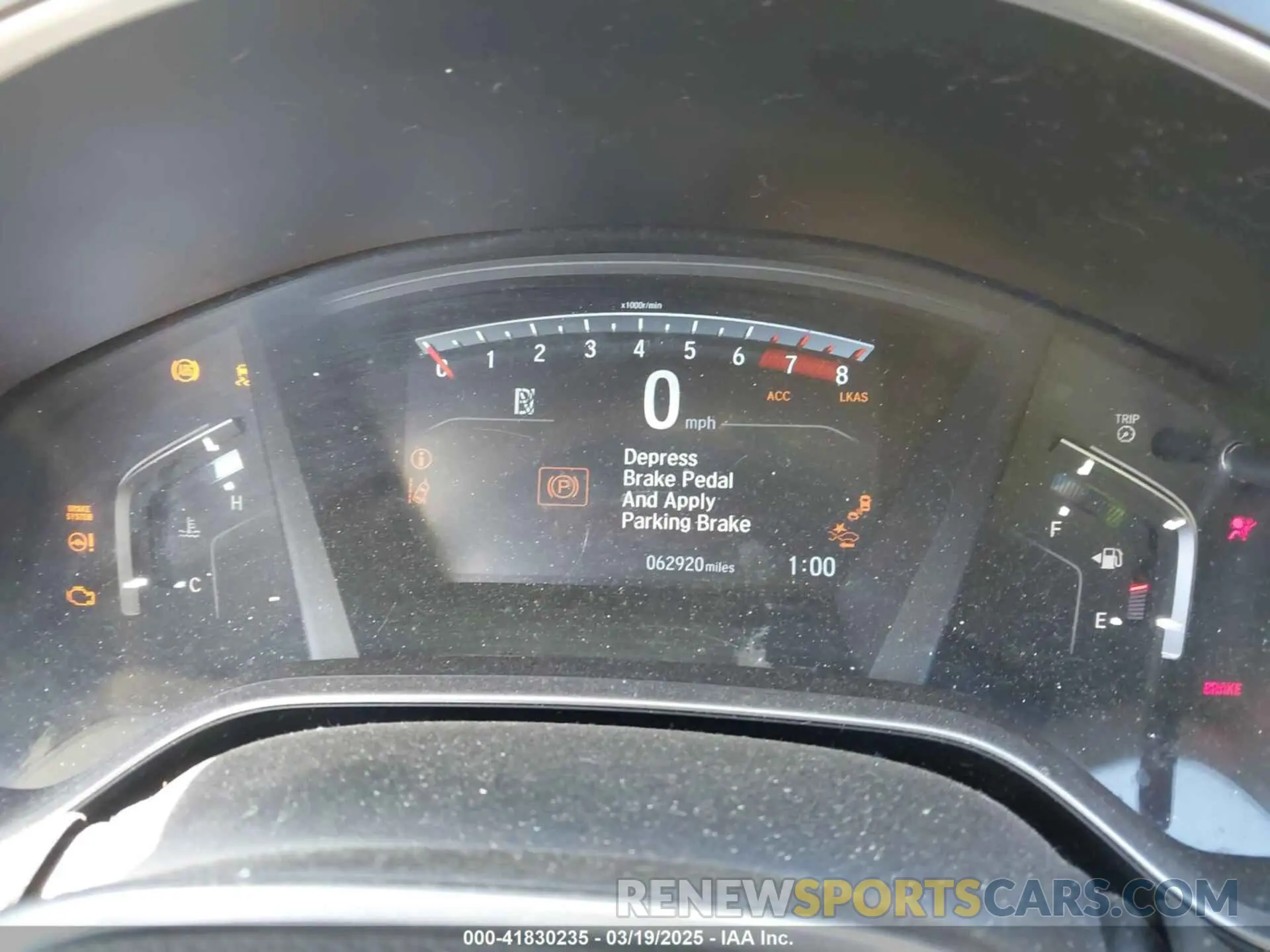 7 Photograph of a damaged car 5J6RW1H59KA034232 HONDA CR-V 2019