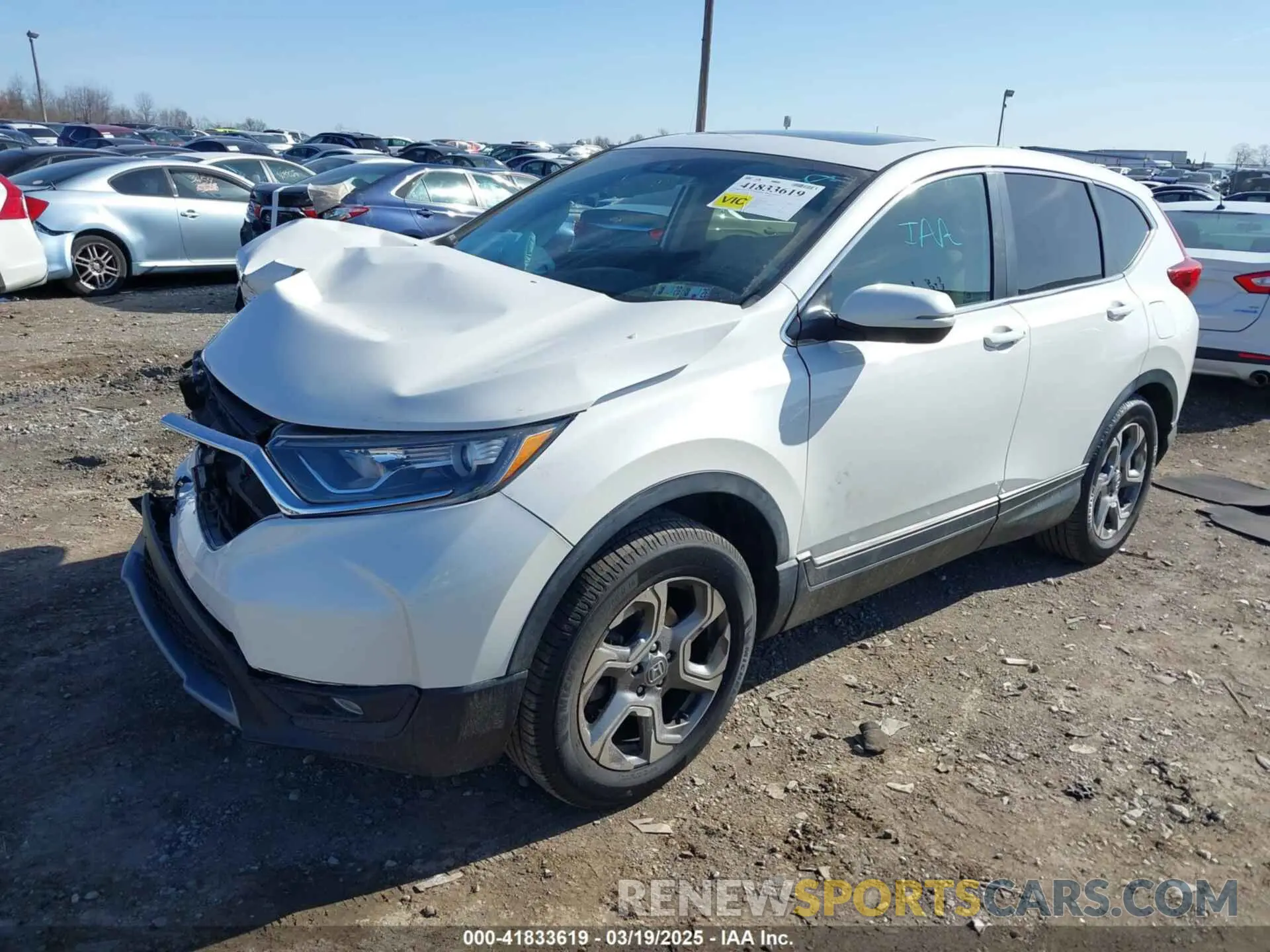 2 Photograph of a damaged car 5J6RW2H57KL030092 HONDA CR-V 2019
