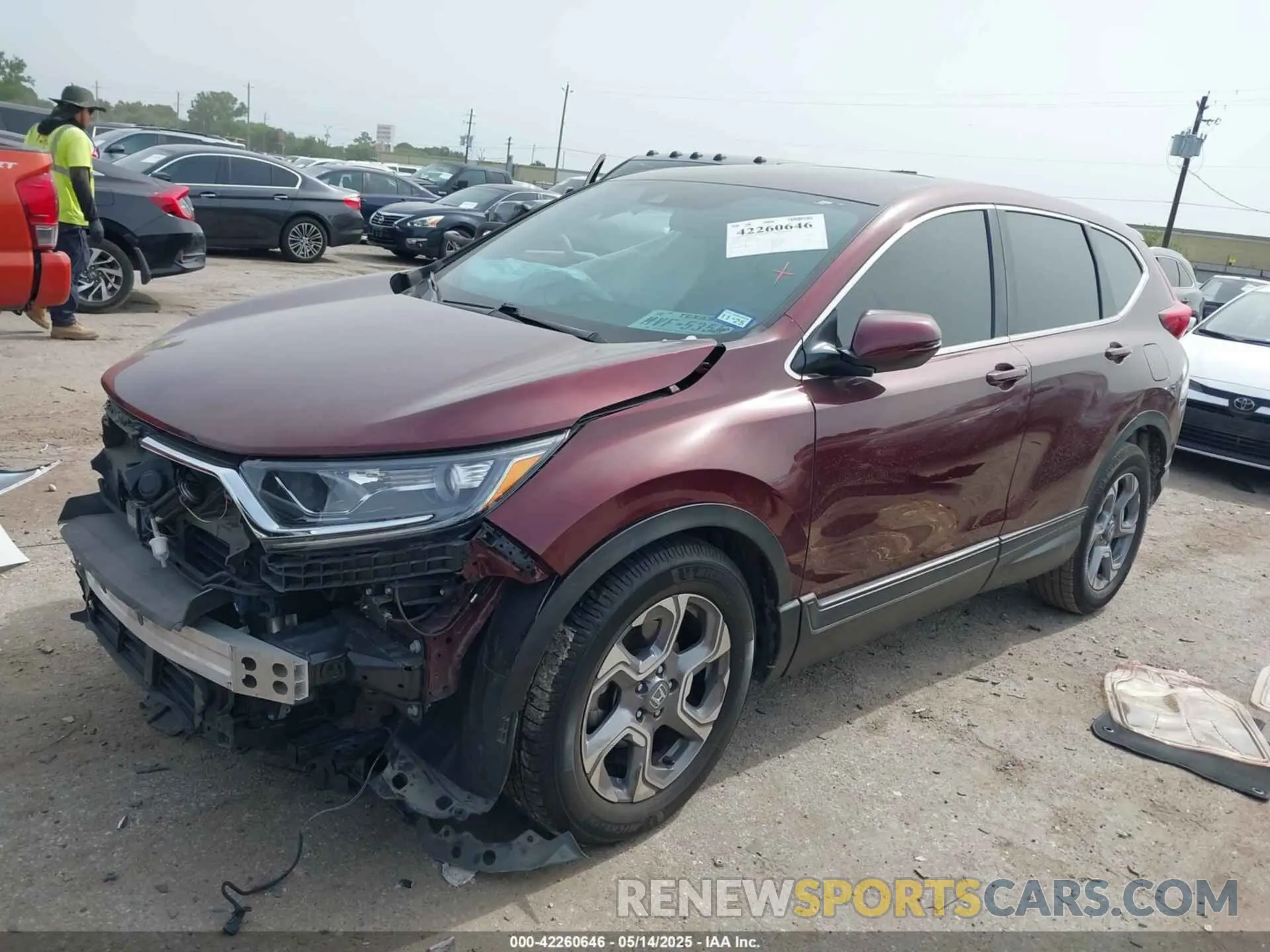 2 Photograph of a damaged car 7FARW1H84KE032965 HONDA CR-V 2019
