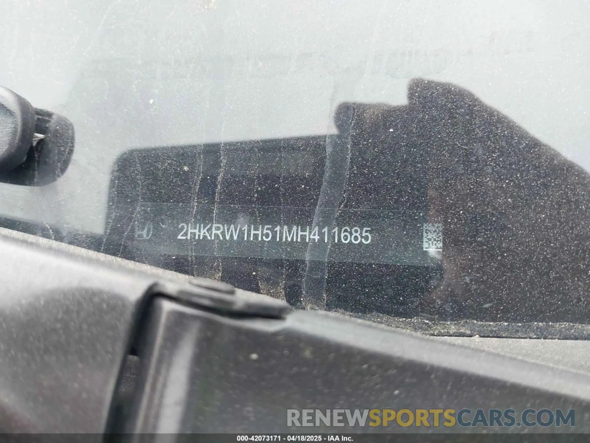 9 Photograph of a damaged car 2HKRW1H51MH411685 HONDA CR-V 2021