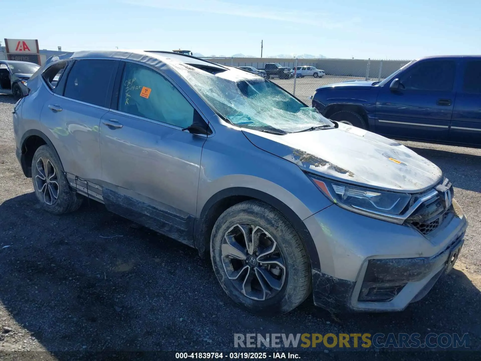 1 Photograph of a damaged car 2HKRW1H88MH408437 HONDA CR-V 2021