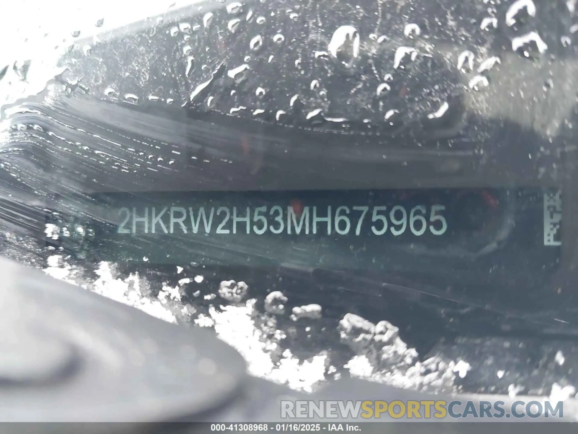 9 Photograph of a damaged car 2HKRW2H53MH675965 HONDA CR-V 2021