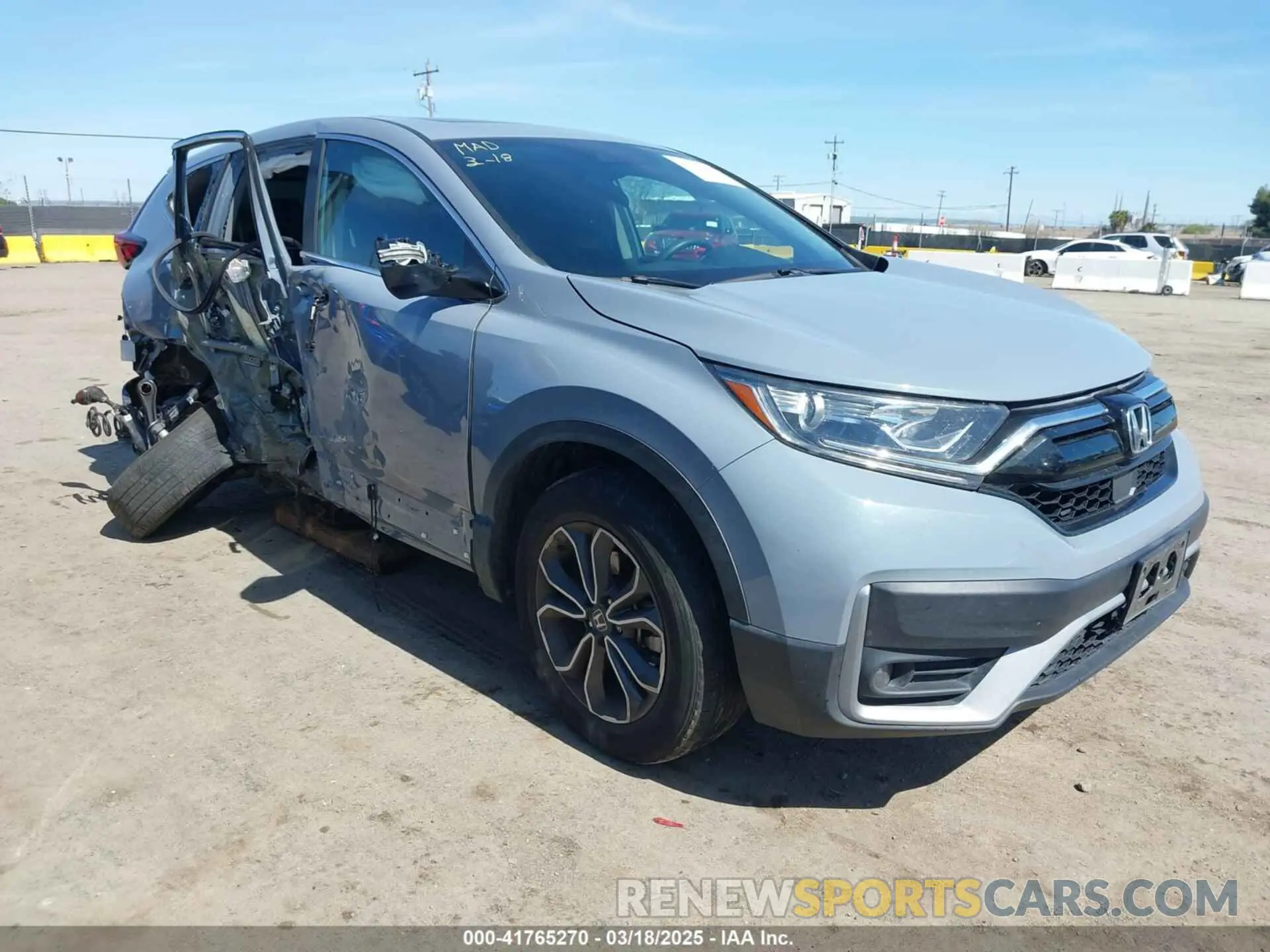1 Photograph of a damaged car 5J6RW2H58ML012459 HONDA CR-V 2021
