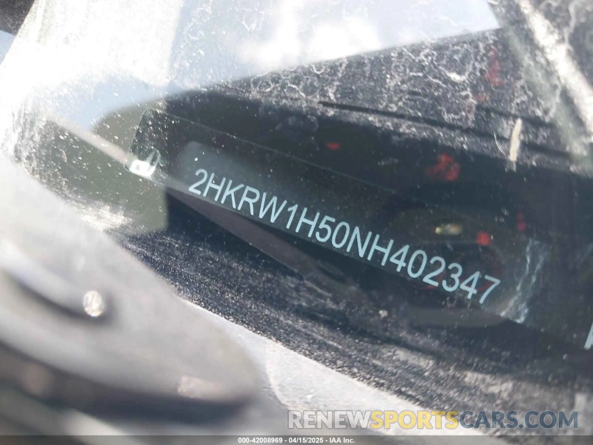 9 Photograph of a damaged car 2HKRW1H50NH402347 HONDA CR-V 2022