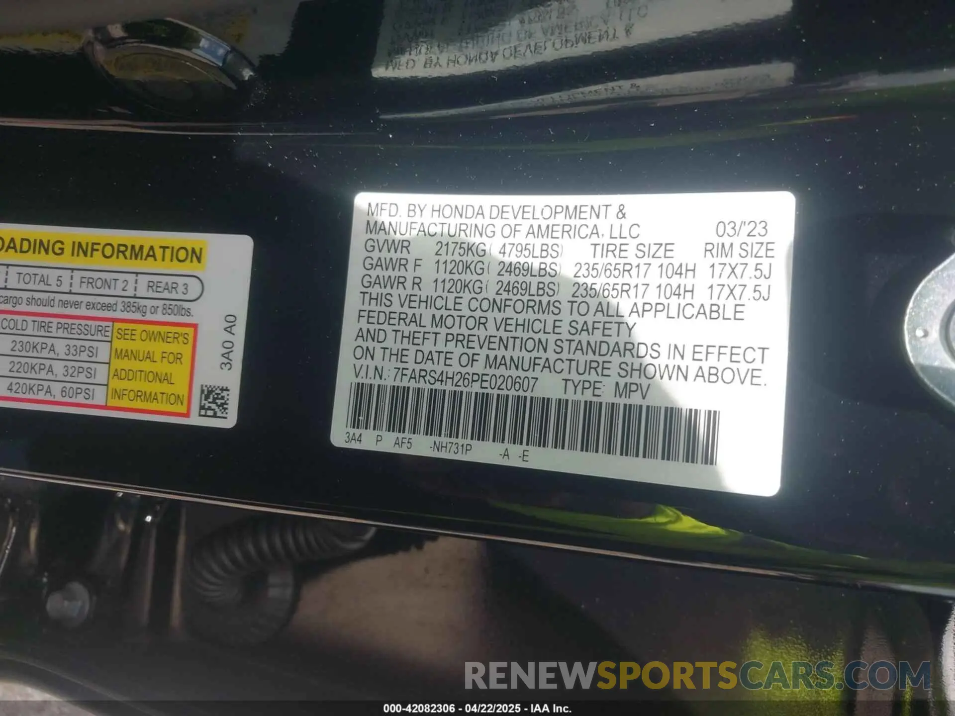 9 Photograph of a damaged car 7FARS4H26PE020607 HONDA CR-V 2023