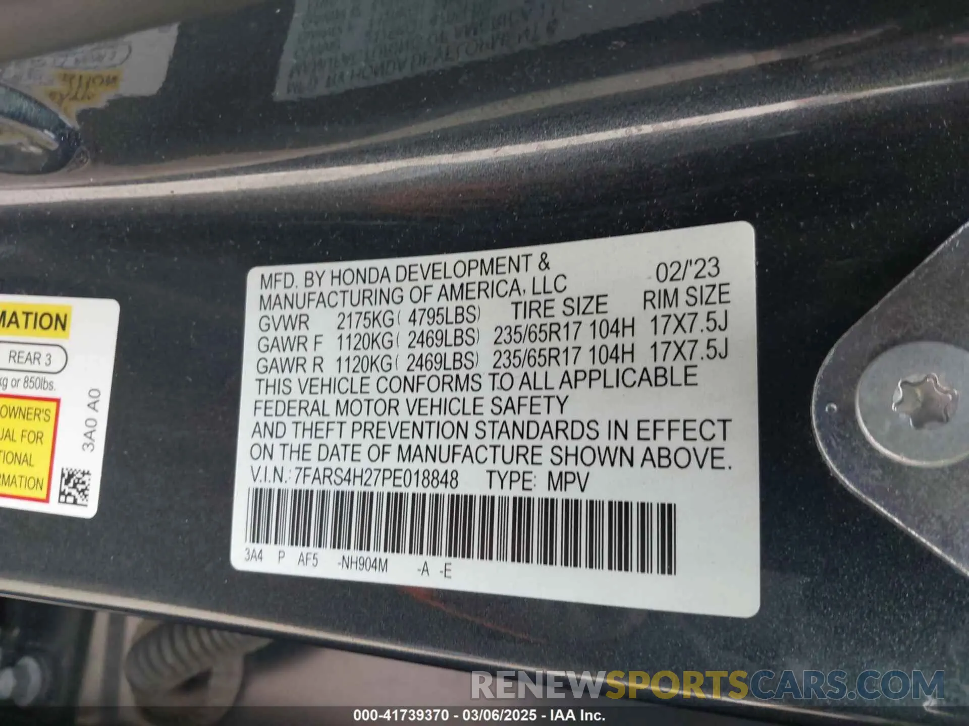 9 Photograph of a damaged car 7FARS4H27PE018848 HONDA CR-V 2023