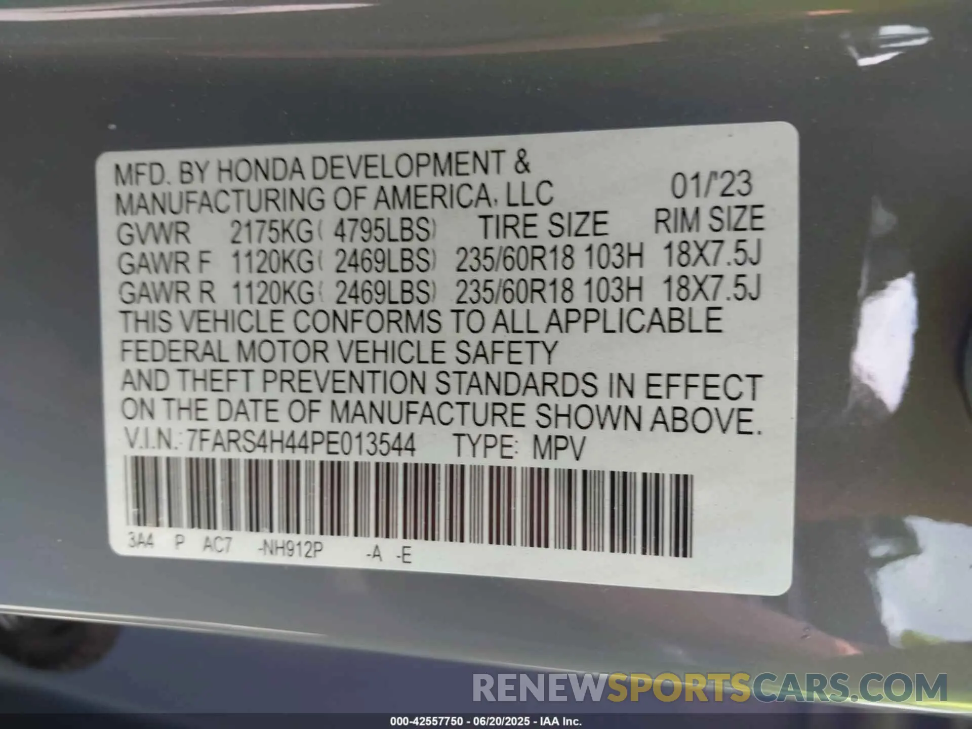 9 Photograph of a damaged car 7FARS4H44PE013544 HONDA CR-V 2023